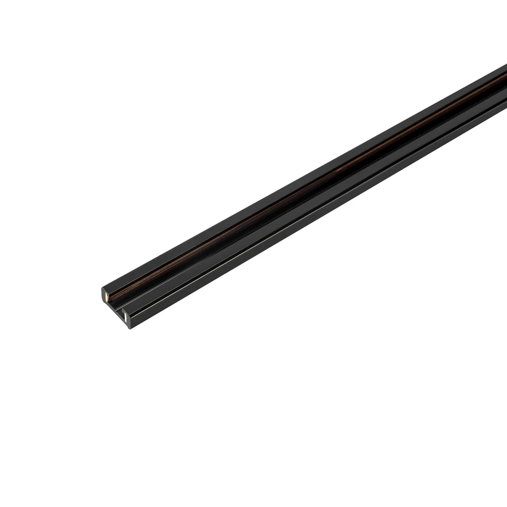 ULIGHT TB-U DC power track in black, 20x6mm low-voltage rail for magnetic LED shelf bars