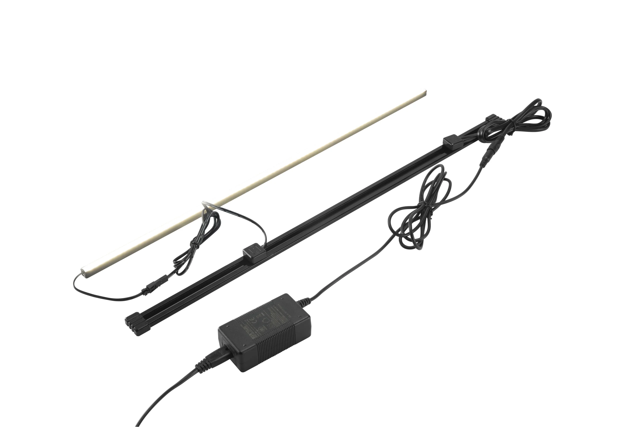 ULIGHT TB-U power track system diagram with track, LED bar and DC driver